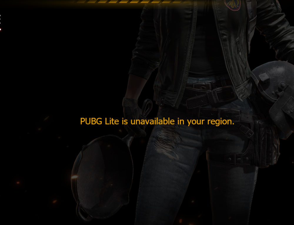 pubg lite is unavailable in your region